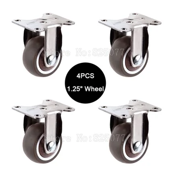 

Brand New 4PCS 1.25Inch Furniture Casters Platform Trolley Chair Utensils Directional Wheels Super Mute Wheel Runners