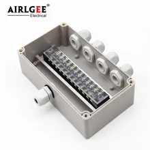 158* 90* 60mm 1 Inlet 4 Outlet waterproof box set with terminal outdoor waterproof junction box plastic sealed box