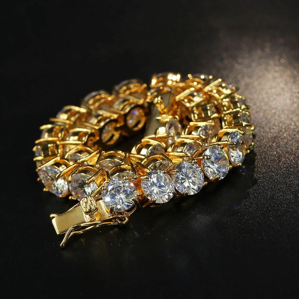 JINAO 3 мм AAA+ кубический цирконий Теннисный ICED OUT браслет хип хоп Jewelry1 ряд золотые циркониевые бусины браслет для подарков