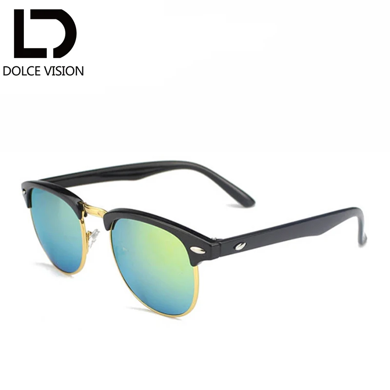 Dolce vision женские солнечные очки в стиле ретро очки UV400 защитные стёкла, фирменные очки Для женщин очки с цветным покрытием мужской - Цвет линз: 004