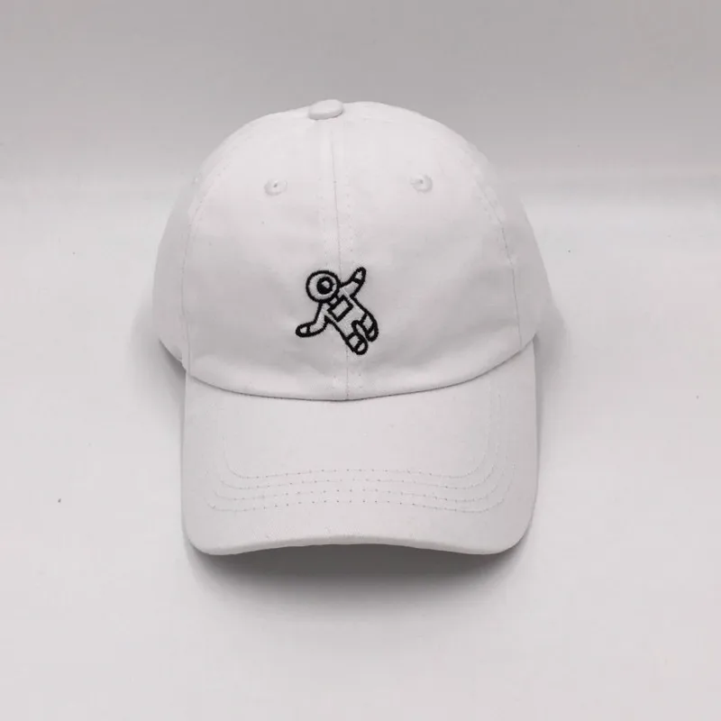 Мода папа шляпа для мужчин хлопок вышивка K Поп Бейсбол кепки хип Snapback шапка-Кепка унисекс рэп бейсболка Боб Прямая - Цвет: astronaut white