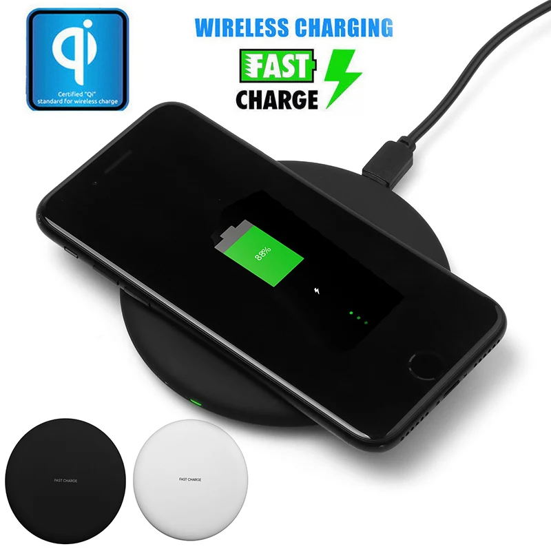 Быстрая Зарядка Qi Беспроводной Зарядное устройство для телефона на поверхности стола зарядного устройства для Samsung Galaxy S8 плюс S7 S6 Edge Plus Note 8 5 для IPhone X 8/8 Plus
