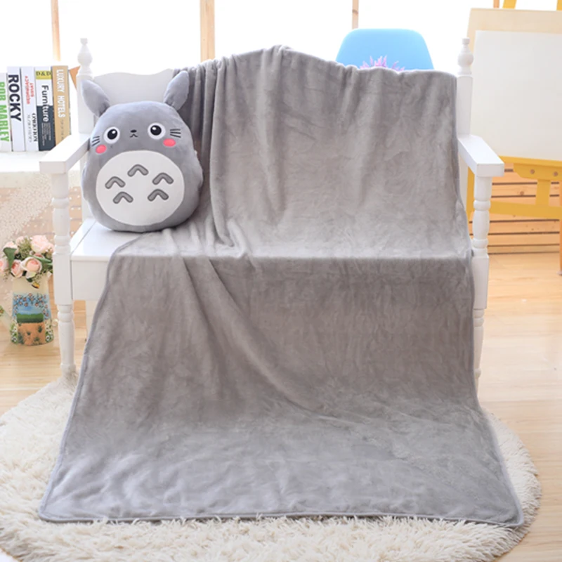 Tanie Totoro pluszowa poduszka wielofunkcyjne 3 w 1 rzuć poszewka na poduszkę Totoro ręcznie ciepłe poduszki poduszki dla dzieci dzieci koc wypchane Anime rysunek zabawki