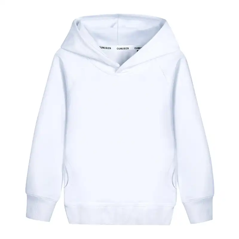 kids white hooded sweatshirt