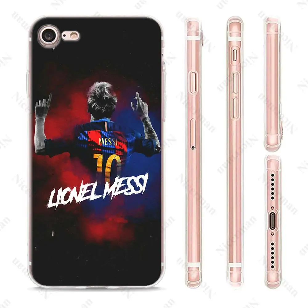 Barcelona Messi cubierta suave de la caja del teléfono de silicona TPU Coque para Apple iPhone 7 6 6 s Plus SE 5S X XR XS MAX