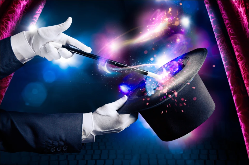 

7x5FT Magician Magic Hand Wand Parlor Stage Custom Photo Studio Backdrop Background Vinyl 220cm x 150cm