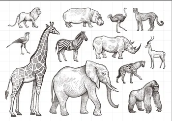 

Animal world stamp Clear Stamp for Scrapbooking Transparent Silicone Rubber DIY Photo Album Decor