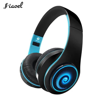 

Bluetooth Wireless Headphone Colorful Led Light RGB Gradient Glow Earphone Hifi Music Headphones For PC Phone