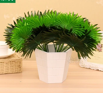 

1pc Large Leaf Stem Silk flowers Artificial green grass for home decoration MA2242