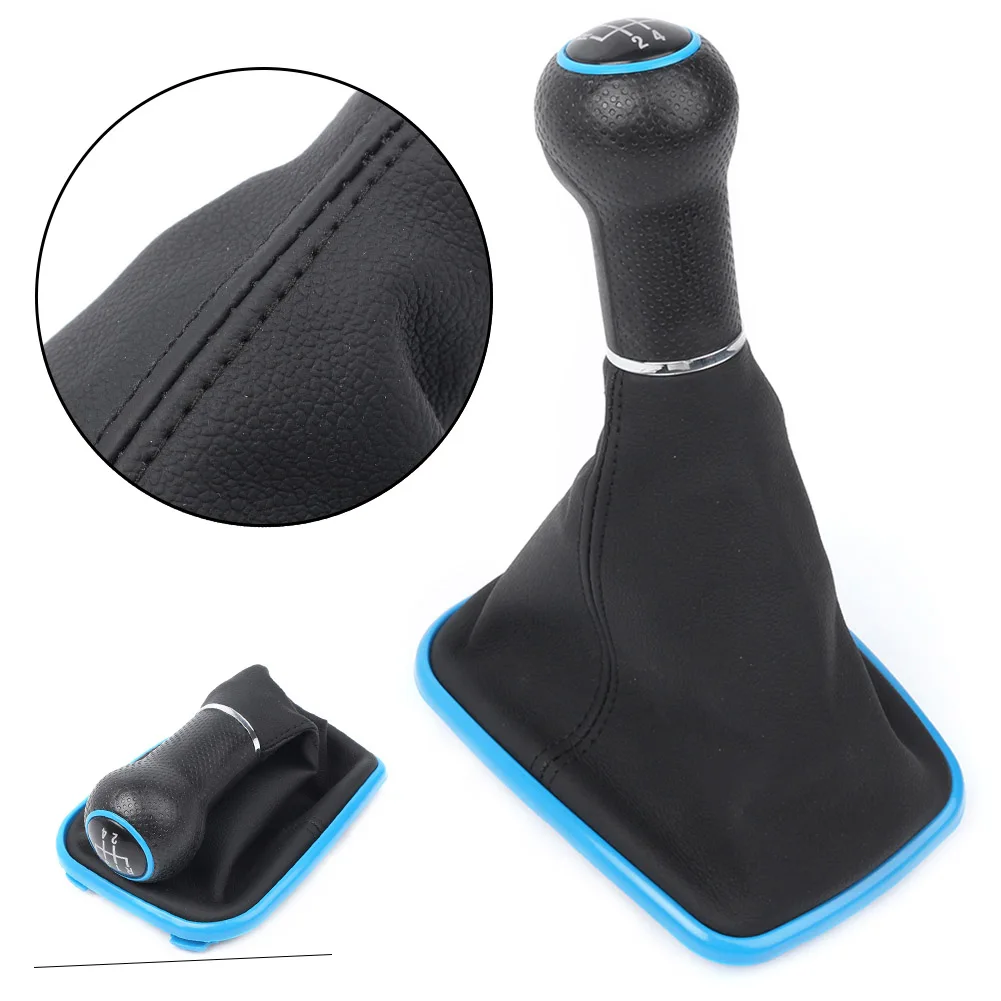 Car 5 Speed Gear Shift Knob Stick Lever Gaiter Gaitor Boot Cover For