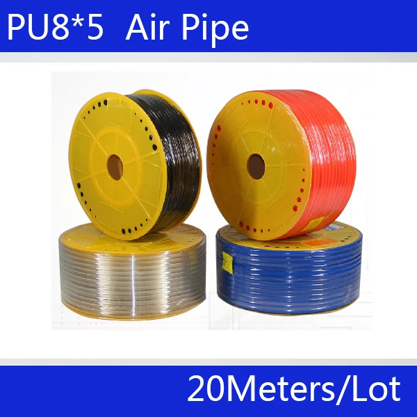 Mangueira de ar Mangueira de ar para o Compressor de ar Compressor de ar – Lote 8mm pu Mangueira para o Ferramenta Tubo 8 Milímetros Pneumática Azul Preto Vermelho Pu8 * 5 20 m