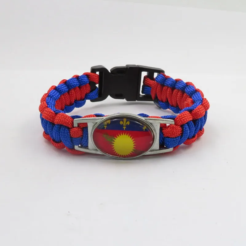 

infinity love guadeloupe bracelet guadeloupe country bracelet fashion man and woman rope bangle guadeloupe flag