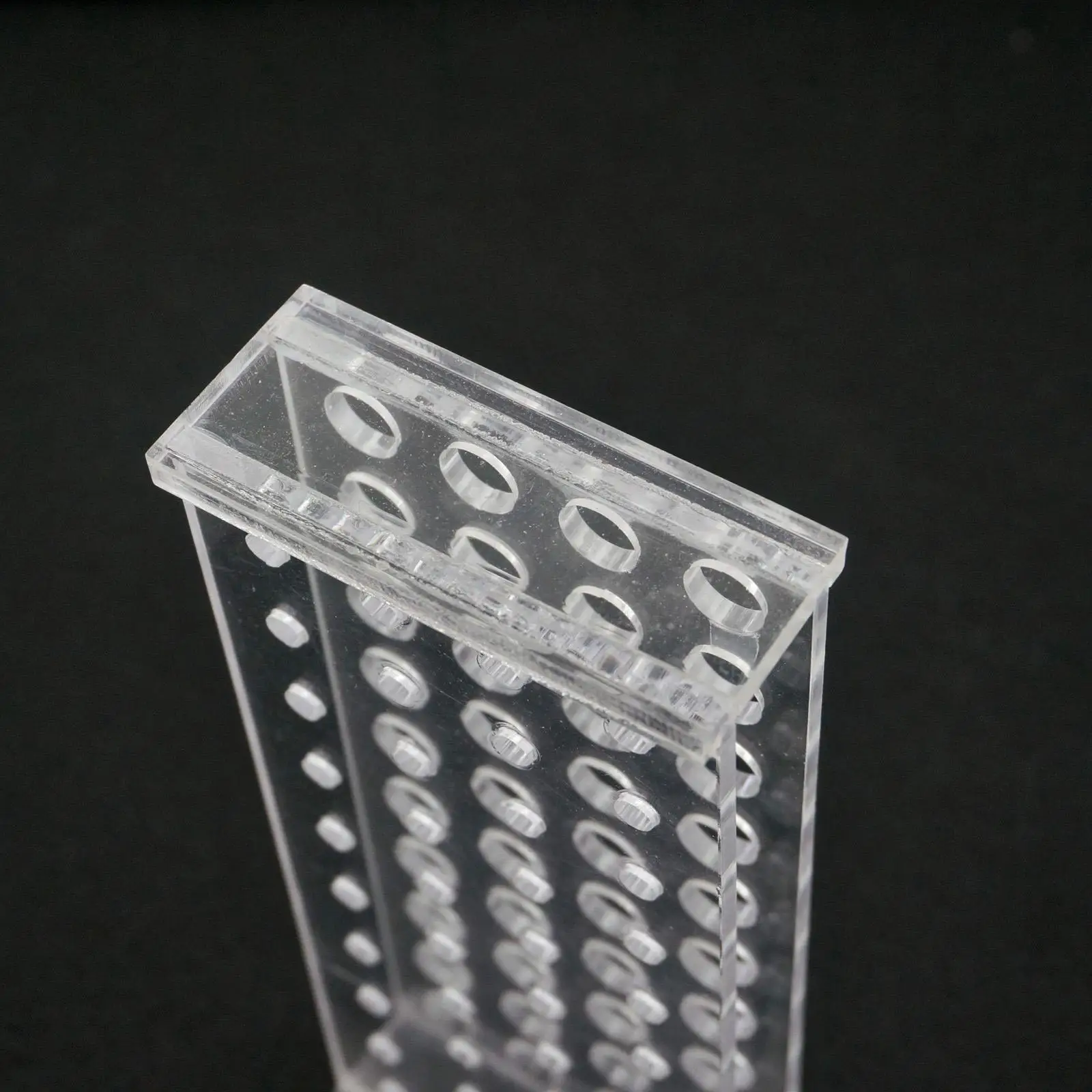 8mm Diam 40 Holes Methyl Methacrylate Rack Stand For 0.5ml Centrifuge Tubes centrifuge tube rack