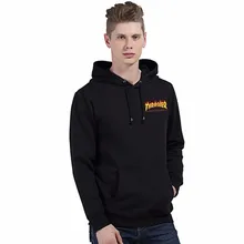 Fashion Streetwear Skateboard boy THRASHER Hoodie Men Brand print letter cotton THRASHER MAGAZINE Hoodies men FIRE THRASHER