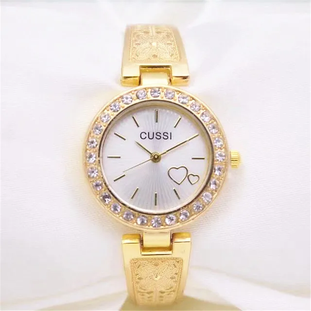 CUSSI 2018 Luxury Gold Womens Bracelet Watches Fashion Quartz Wristwatches Ladie CUSSI 2018 Luxury Gold Womens Bracelet Watches Fashion Quartz Wristwatches Ladie