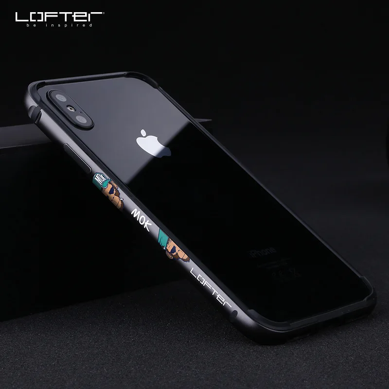 Классный Алюминиевый металлический бампер для Apple, для iPhone X, чехлы для телефонов, мультяшная модная рамка, металлический чехол, защитный чехол, Capinha