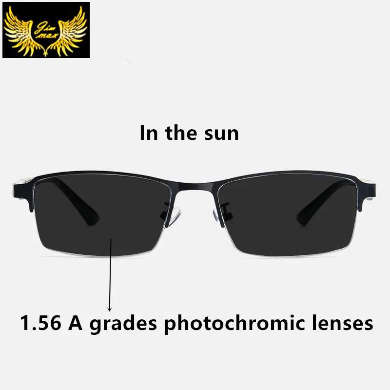 

2017 Fashion Men Style Photochromic Reading Glasses New Design Half Rim Coating Quality CR39 Presbyopia Eyeglasses for Men