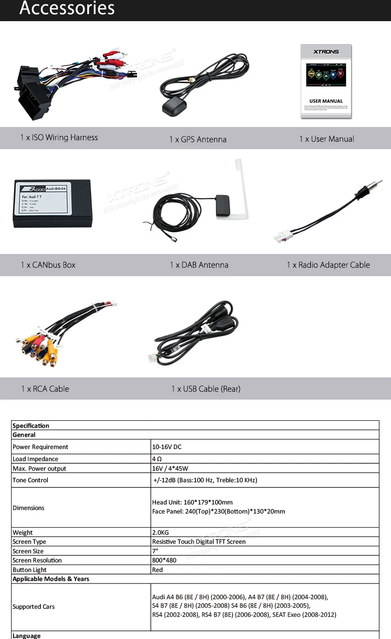 Perfect 7" Special Car DVD for Audi A4 2000-2008 & Audi S4 2003-2008 & Audi RS4 2002-2008 with Built-in Vehicle Standard DAB+ Module 14 Perfect 7" Special Car DVD for Audi A4 2000-2008 & Audi S4 2003-2008 & Audi RS4 2002-2008 with Built-in Vehicle Standard DAB+ Module 14