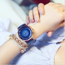 GUOU Watch Women Exquisite Top Luxury Diamond Quartz Watch Ladies Fashion Leather Wristwatch Women watches saat relogio feminino