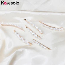 Модные корейские простой жемчужный заколки для волос ветка заколка для волос для девочек женские элегантные милые свадебные аксессуары для волос