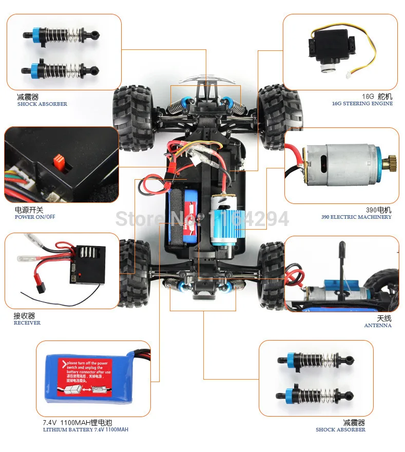 В Россию A979 1:18 полный Весы Дистанционное управление автомобиля RC Monster Truck 4WD RC автомобиль с шок Системы 50 км/ч