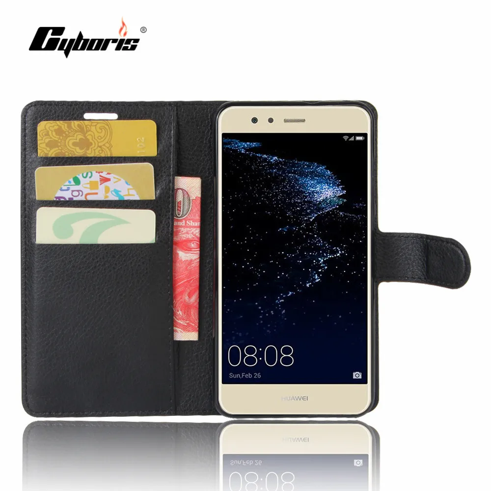 

CYBORIS for Huawei P10 Lite Case PU Leather Phone Cover for Huawei P10 Lite Cover Stand Wallet Bag Card Holder