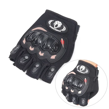 

ROBESBON Cycling Half Finger Gloves Bicycle Riding Hand Protection Mitten Knight Style Shock Absorption Breathable
