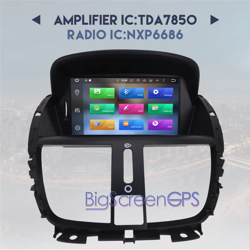 Clearance Android 9.0 4+64GB Car GPS Navigation Car DVD Player For Peugeot 207 2008-2014 autostereo headunit radio multimedia built in DSP 3