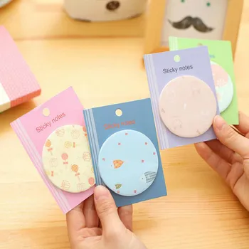 

4 Pcs/Set Cartoon Cute Lollipop Round Memo Pads Sticker Sticky Notes Note Stationery Office School Supplies Gifts