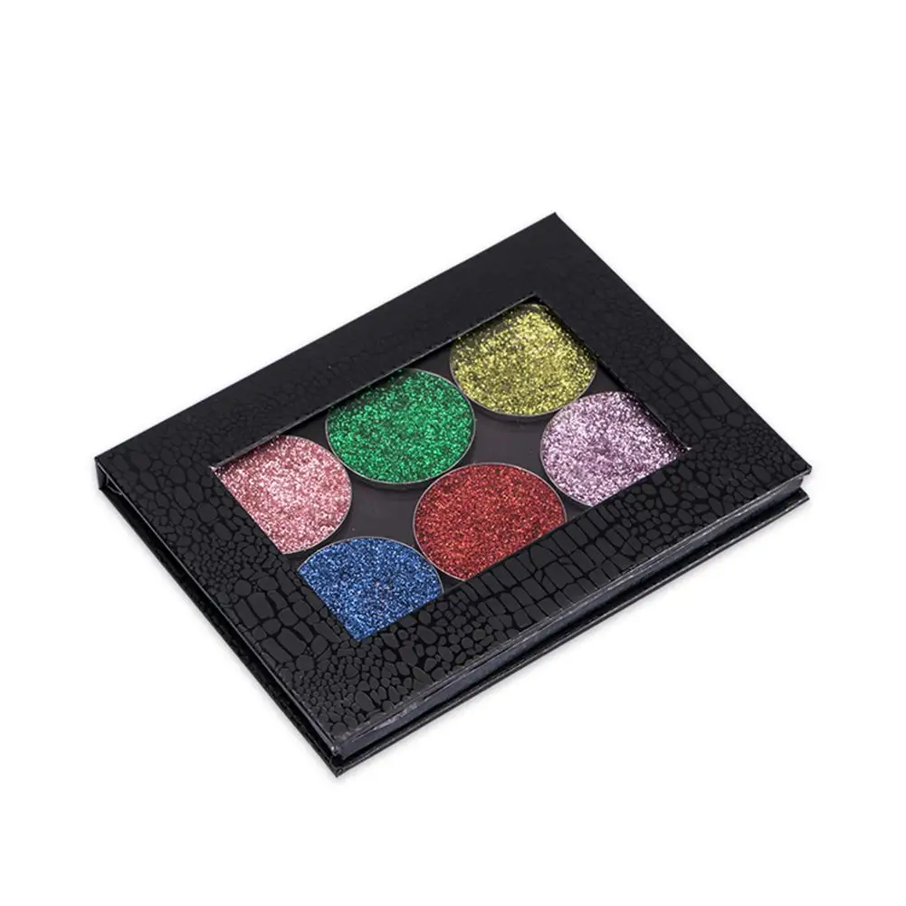 

6-10 holes Empty eyeshadow palette Black Crocodile Pattern Empty Magnet Eye Shadow Palette DIY Blush Powder Makeup Tools