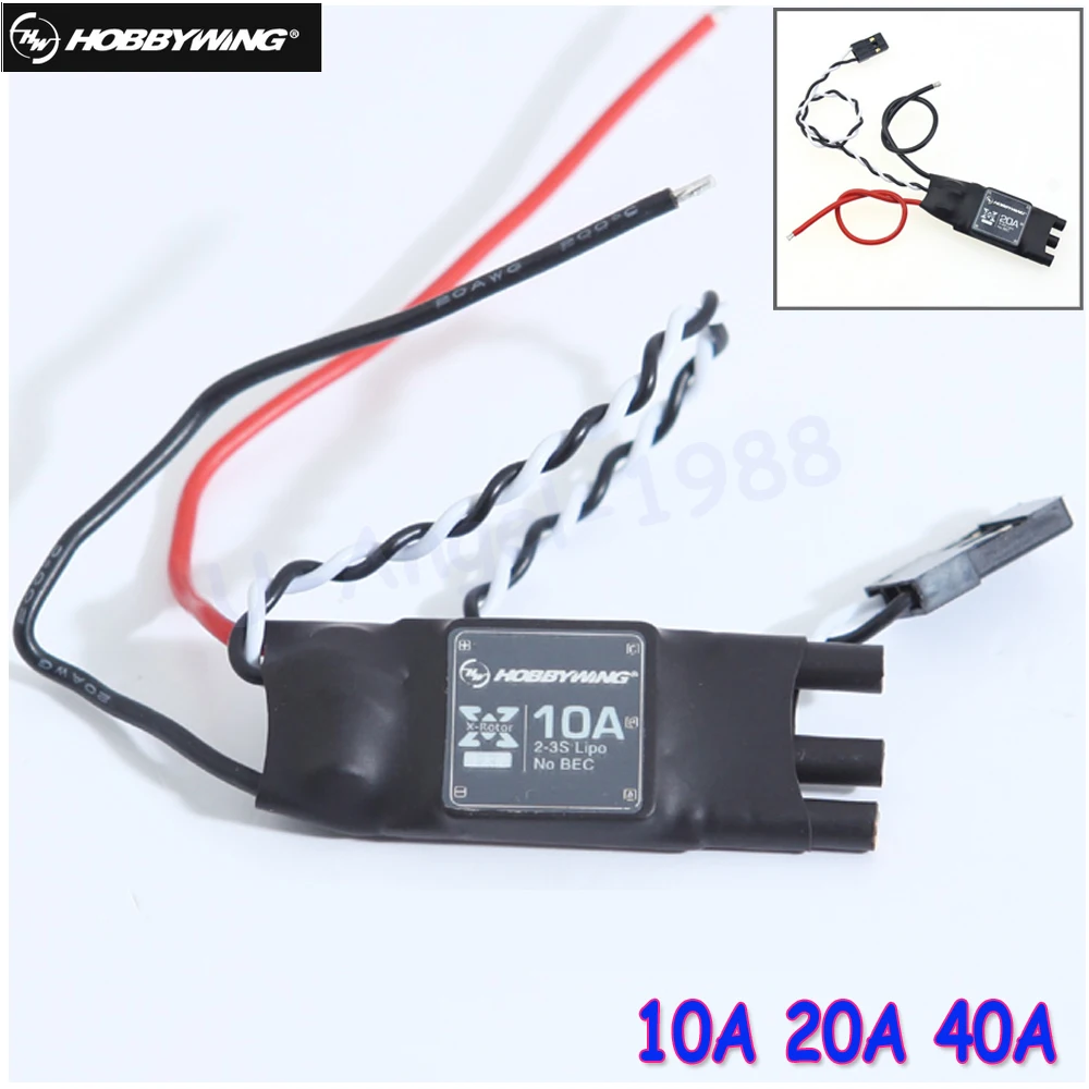 

Hobbywing XRotor 2-6S Lipo 40A /20A /10A Brushless ESC No BEC high refresh rate for Multi-axle aircraft copters