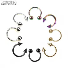 5 шт стальных носовых колец спираль прокалывания ушей пирсинг Лабрет пирсинг Перегородка носа губ бровей Пирсинг ушей CBR ювелирные изделия для тела