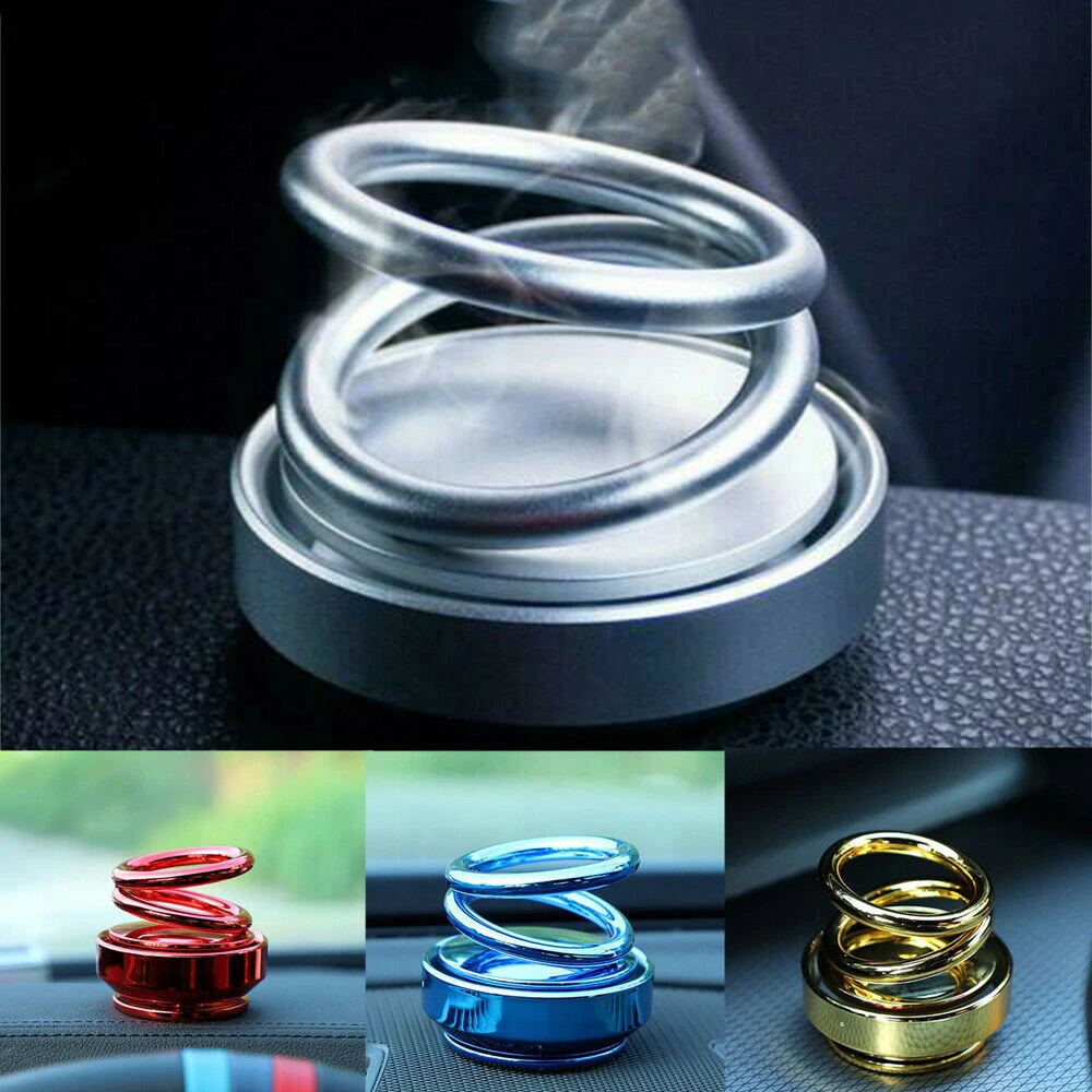 

Double Ring Suspension Rotating Car Air Freshener Solid Perfume New Fashion Aromatherapy Fragrance Car Air Freshener
