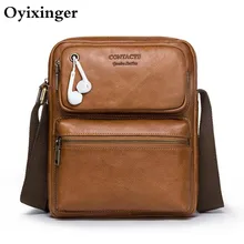 Высокое качество, маленький мужской портфель-мессенджер, мужская сумка на плечо, Натуральная Воловья кожа, мягкая кожаная сумка, деловые сумки через плечо