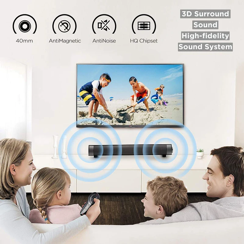 Звуковая панель ТВ звуковая проводная и Беспроводная Bluetooth домашний кинотеатр
