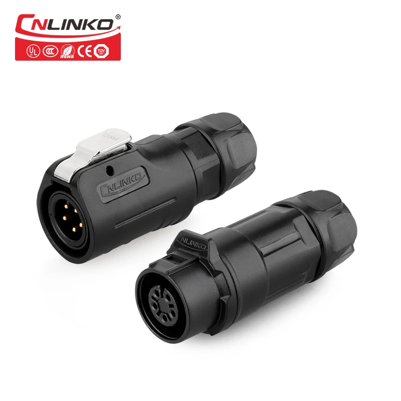 Linko AWG18 5A PBT легко соединяемый IP65 5 Pin M12 штекер наружный осветительный разъем 12 мм