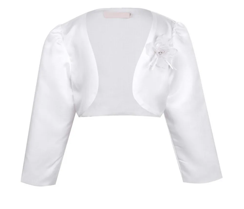 New Arrival Baby Girls Bolero Fashion Kids Long Sleeves Satin Short