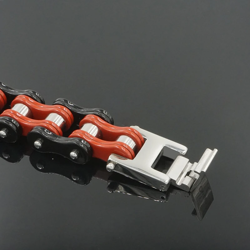 Cycolinks Red/Black Mens Bike Bracelet