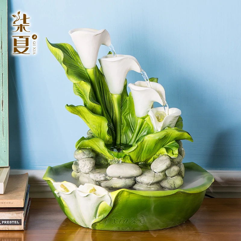 

Living water fountain Zhaocai ornaments Home Furnishing jewelry crafts decoration entrance creative business gifts humidifier