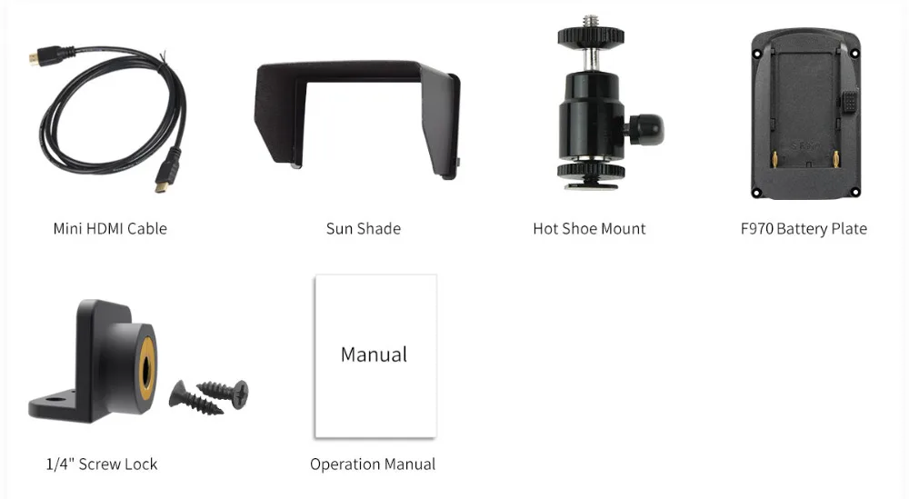 F570 5.7 4K Mini camera Monitor HD 1920x1080 LCD monitoring with HDMI Input Output for DJI ronin ZHIYUN crane Gimbal Stabilizer111