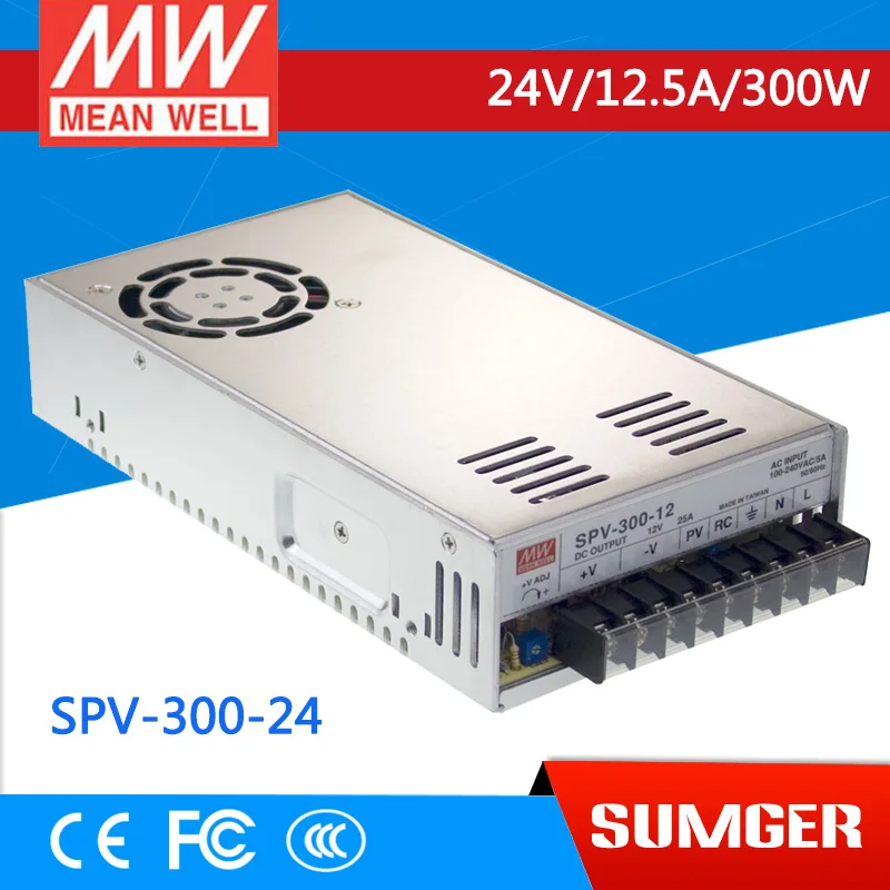 

[Freeshiping 6Pcs] MEAN WELL original SPV-300-24 24V 12.5A meanwell SPV-300 300W Single Output with PFC Function Power Supply