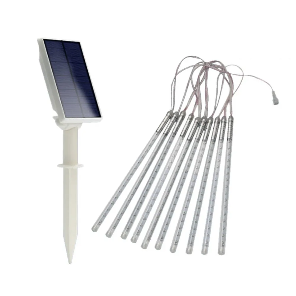 

New Arrival 10pcs LED Strip Light Outdoor Solar Powered Light IP65 Waterproof Light 2200mAh Decorative Lamp