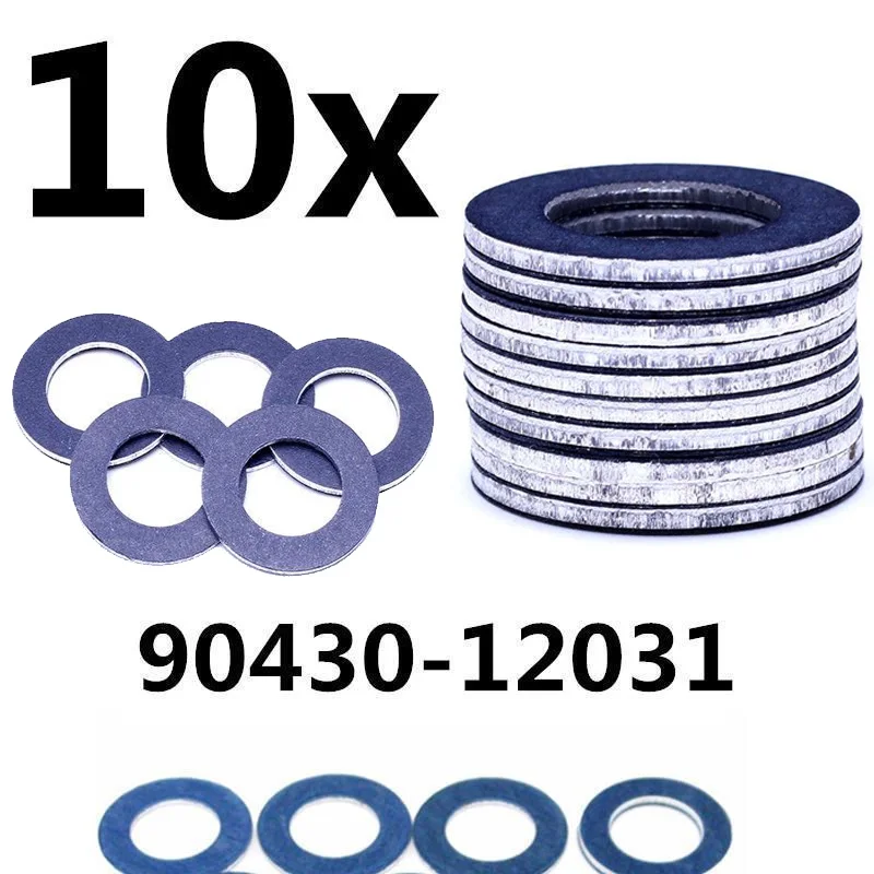 Vehemo 10 pcs 90430 12031 Repair Oil Drain Plug Washer Cover Drain Plug