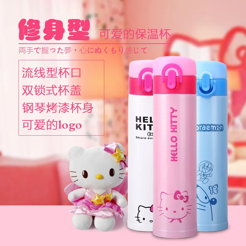 NEW 304 hello kitty Stainless Steel Thermos For Tea Thermo Mug Vacuum