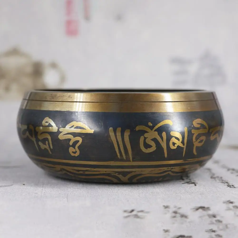 Тибетская латунная Поющая чаша колокольчик медитация тибетская чакра Йога чаша для рук буддизм массаж медитация ударный инструмент