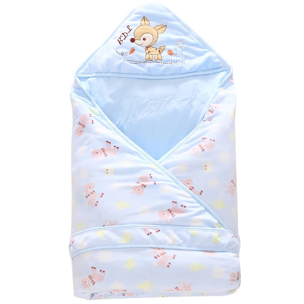 Baby Cartoon Cotton Blanket Swaddle Wrap Infant Sleeping Bag Newborn