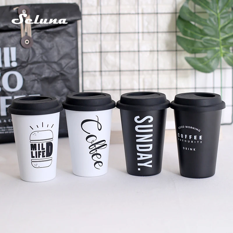 

450ml Coffee Mugs with Straws Tumblers Stainless Steel Cup Coffee Mug with Lid Milk Tea Cups Big Travel Camping Mugs