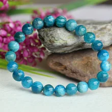 Скидок Зеленый Синий Апатит Кристалл стрейч отделка браслет с круглыми бусинами 8 мм