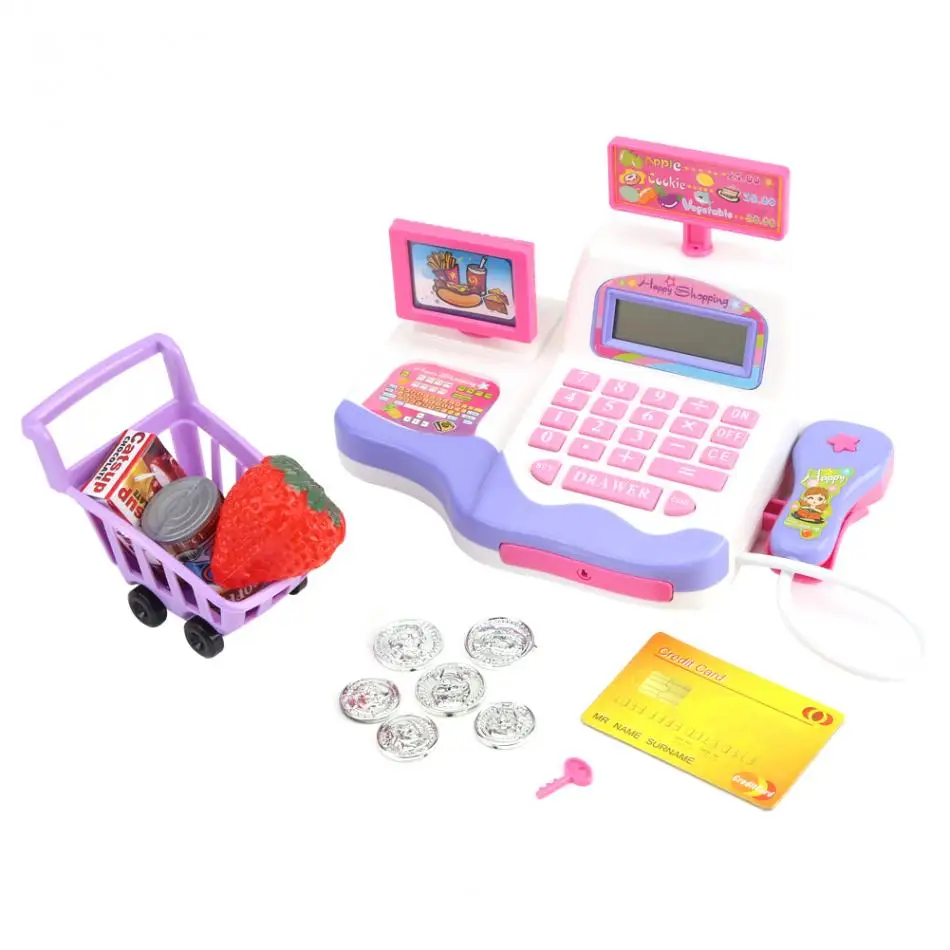 Детские игрушки для ролевых игр, электронный кассовый аппарат, набор для детей, детские Ранние развивающие игрушки, рождественский подарок