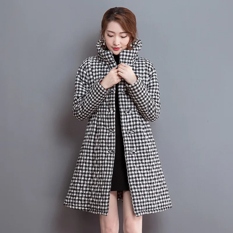 2016 Fashion Art retro folk wind coat casual loose coat women large size Cotton clothing Tops